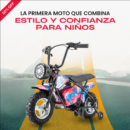 MINI MOTO ELÉCTRICA INFANTIL NEÓN 250W–  ¡Que tu peque se sienta un piloto de verdad!