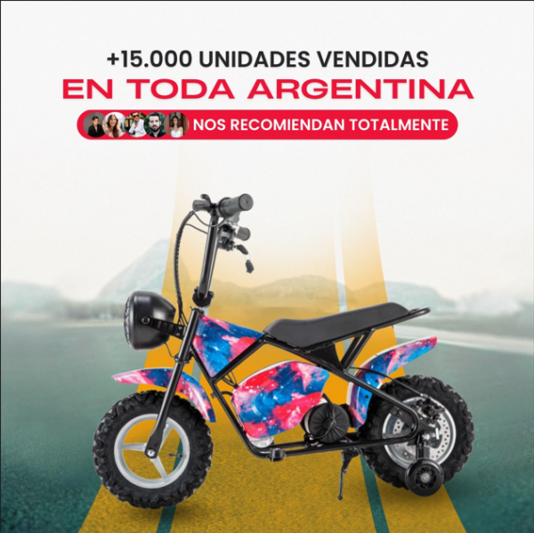 MINI MOTO ELÉCTRICA INFANTIL NEÓN 250W–  ¡Que tu peque se sienta un piloto de verdad! - Image 2