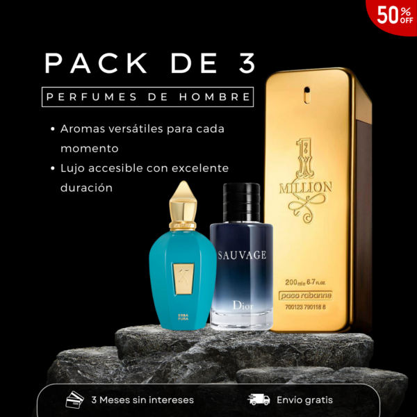 ERBA PURA + SAUVAGE DIOR + ONE MILLON PACO RABANNE 3X1